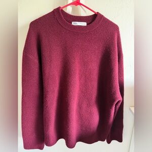 ZARA Women’s Burgundy Sweater XL